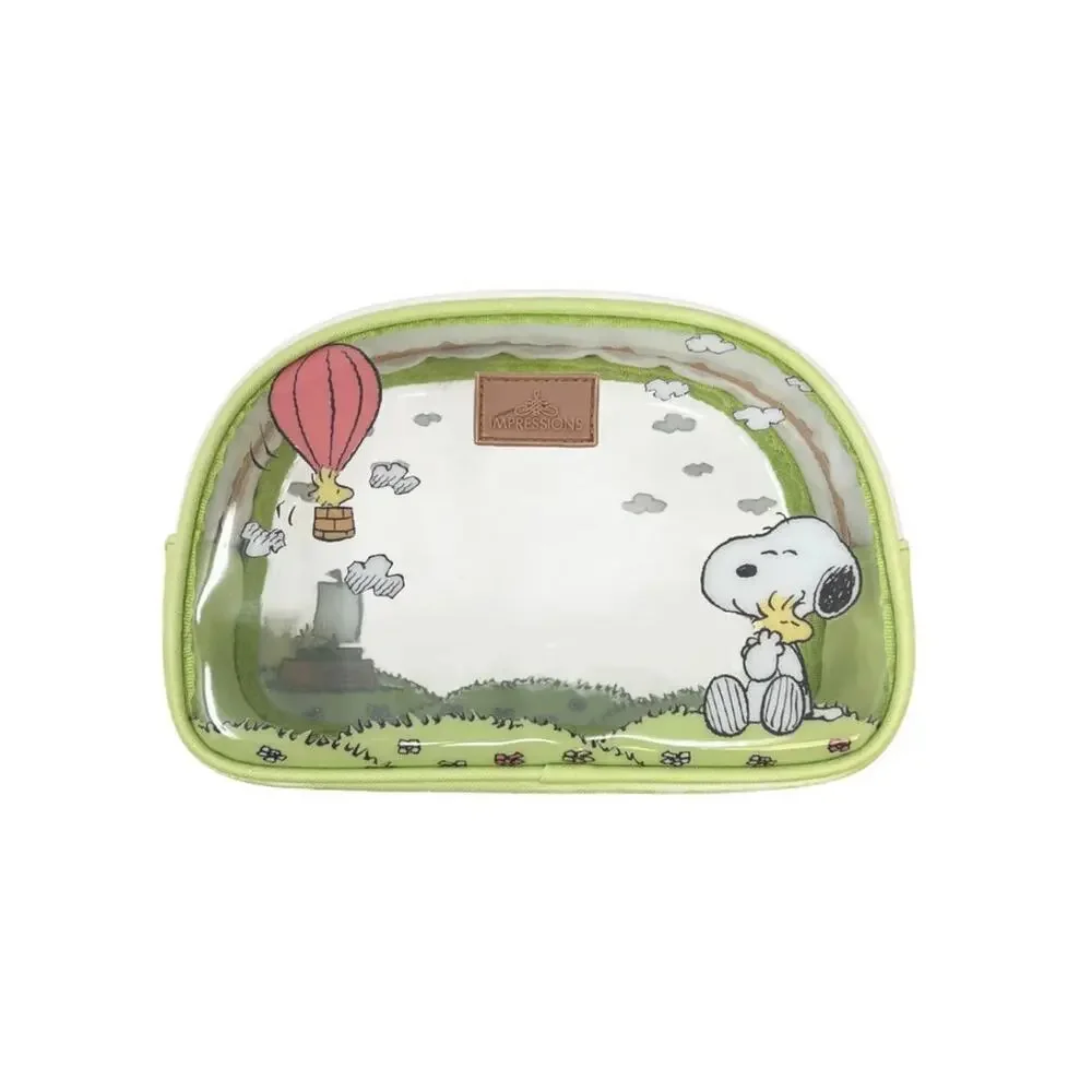 NWT Snoopy Peanuts (3) Piece Make-Up Cosmetics Bag Travel Set by Impressions